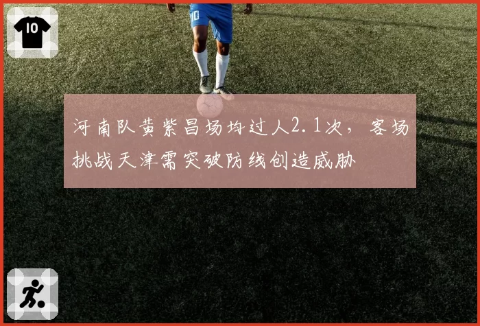 河南队黄紫昌场均过人2.1次，客场挑战天津需突破防线创造威胁