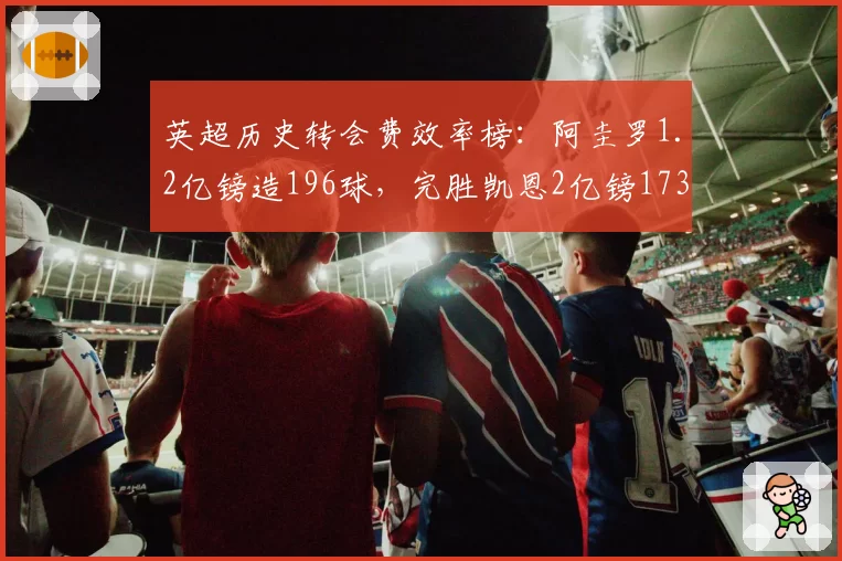 英超历史转会费效率榜：阿圭罗1.2亿镑造196球，完胜凯恩2亿镑173球