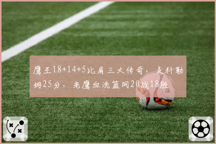 鹰王18+14+5比肩三大传奇，麦科勒姆25分，老鹰血洗篮网20战18胜